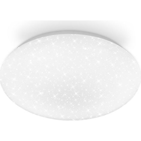 Briloner LED Deckenlampe Dimmbar Ø28x6,5 cm Rund 16W 2000lm 4000K Neutralweiß Sternenhimmel Weiß - Deckenleuchte Wohnzimmer Schlafzimmer Flur (1/5)