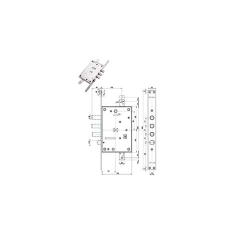 Serratura Triplice Infilare con Scrocco Doppia Mappa Blindate Cod 489751