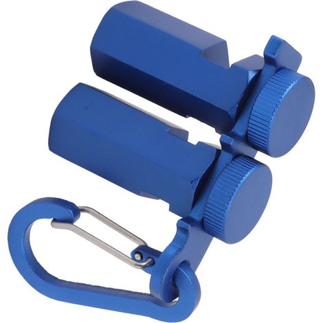 Bouton de jauge d'escalier, cadre en alliage d'aluminium, butées carrées, outil de traçage de limon bleu (1/5)