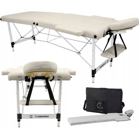Faltbare, tragbare 2-Segment-Massageliege aus Aluminium