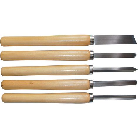 Güde Drechsel Werkzeug Set 5 tlg. für Drechselmaschine Drehbank Drechselbeitel (1/4)