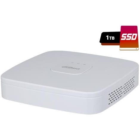 Dahua XVR5104C-4KL-I3 Pro Serie AI Smart 1U WizSense Penta-Brid 4K UHD 4CH 5IN1 P2P SMD Plus Gesichtserkennung IVS IoT inklusive 1TB SSD. (1/4)