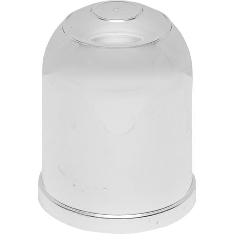 Copertura argentata per gancio di traino con tappo in metallo fi 50mm