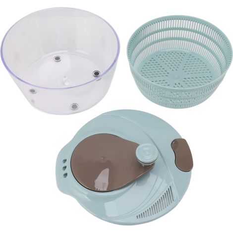 Essoreuse à Salade en Plastique Bleue, Lave-Légumes Rotatif et Lavable pour Cuisine Rapide (1/5)