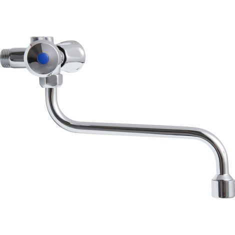 Ariston – Robinet mélangeur à deux poignées QMIX10 – Mitigeur sans pression – Finition chrome – Hauteur sous bec 20cm – Pour réservoir supérieur (1/6)