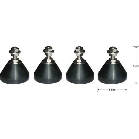EDG – Support de pompe à chaleur piscine – Lot de 4 pieds en inox 304 – Dimensions 6,6 x 7,5 cm pour installation stable et durable