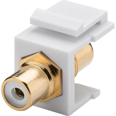 Module Keystone Cinch/RCA - Prise Cinch blanche - Prise Cinch 79676 (1/2)
