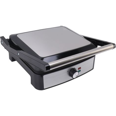 Appareil à panini 2200 W, 220 V, double face chauffante, revêtement antiadhésif facile à nettoyer, polyvalent pour la maison et les restaurants. (1/5)