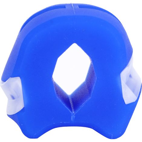 Balle d'exercice en silicone pour la mâchoire, appareil de musculation du visage, avec boîte et cordon, bleu clair. (1/5)