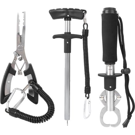 Pince multifonction acier inoxydable pour pêche en mer : dégorgeoir et pince de préhension pour hameçons, kit outil bateau de pêche (1/5)