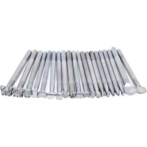 Kit Complet 20 Outils Professionnels pour Sculpture et Impression sur Cuir (1/4)