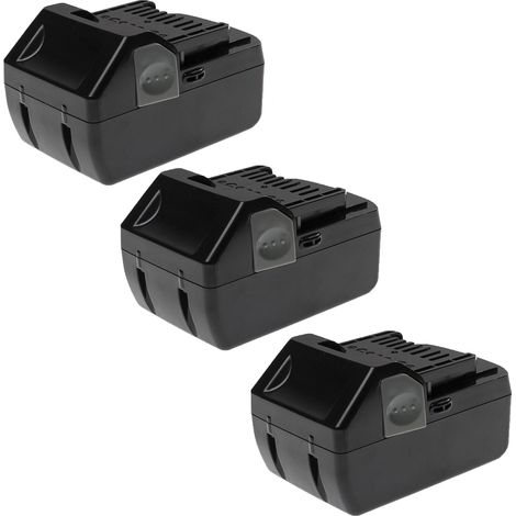 EXTENSILO 3x batteria compatibile con Hitachi / Hikoki C 18DSL, C 18DSL2 attrezzi da lavoro, aspirapolvere (5000 mAh, Li-Ion, 18 V)