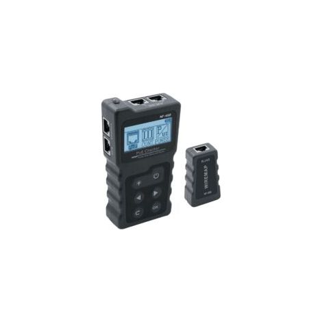 Tester di rete RJ45 con display LCD per cavi, tester di tensione per test PoE, strumento di misurazione di rete, tester di potenza di linea - Crezuo
