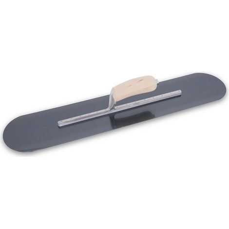 Truelle pour Piscine avec Manche en Bois courbé, en Acier Bleu, truelle pour Sol et béton, Dimensions : 559x127 mm (1/5)