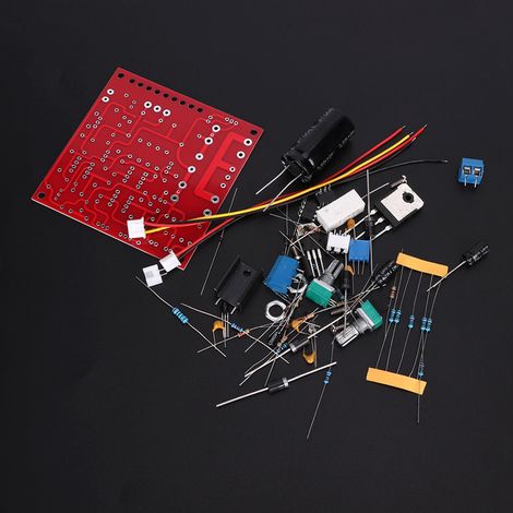 Kit de montage d'alimentation CC régulée, composants inclus, stabilisée, continue, réglable, 0-30 V, 2 mA-3 A (1/5)