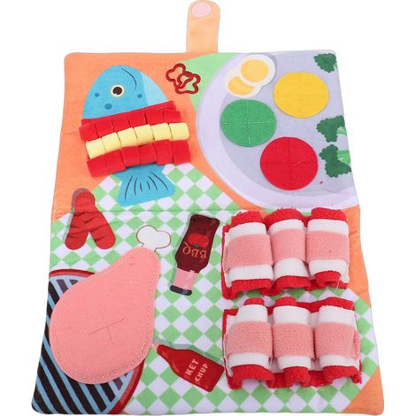 Tapis de fouille pour chien en peluche : stimule l'intelligence, combat l'ennui, alimentation lente, idéal pour l'entraînement et les barbecues. (1/5)
