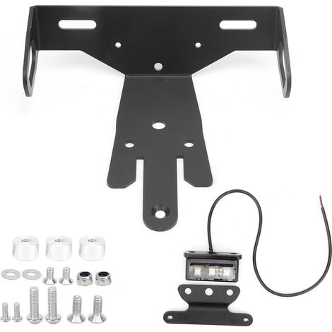 Support de plaque d'immatriculation de moto avec lumière LED, adapté pour Kawaski ER‑ 6N/F 2012 – 2015