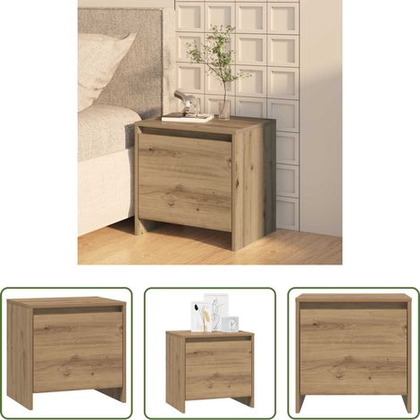 Rangement - Cabinet de chevet Chêne artisan 45 x 34 x 44,5 cm (1/5)