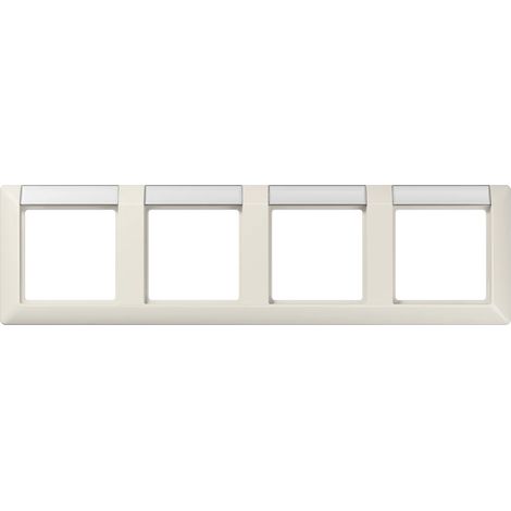 Jung Marco 4 veces, con campo de rotulación, AS 500, IP 44, Duroplast, blanco, montaje horizontal AS 5840 NA