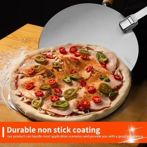 Pelle À Pizza - Acier Inoxydable 430 - Diamètre 30 5 Cm - Poignée Pliable Et Isolée - Pour Pizza Pain Pâte Pâtisseries - 1 Pièce (1/5)