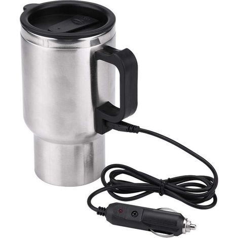 Coupe de chauffage de voiture - Bouilloire de voiture, tasse de chauffage de voiture électrique en acier inoxydable for l'eau de thé de café 450ml (1/5)