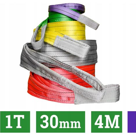 Cinghia per gru da 1T 30MM 4M con anelli (1/5)