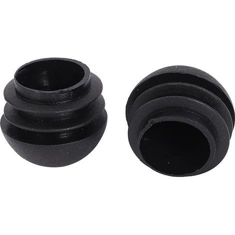 25mm Embout Bouchons pour Tube de Chaise de Rond Noirs Empiècements Embouts Ronds Bombés Nervurés Pour Pieds De Meubles Tables & Chaises 10 Pièces (1/5)