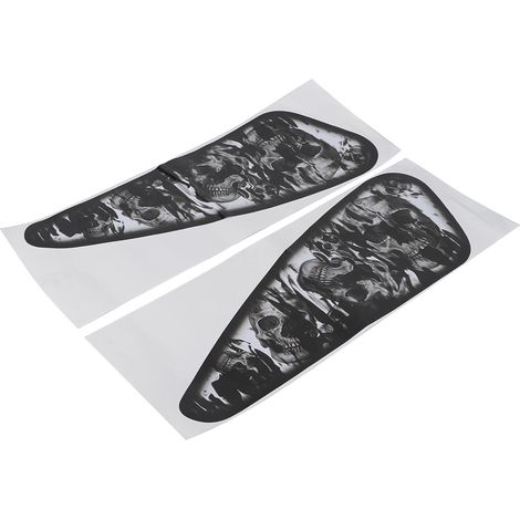 Autocollants décoratifs 3D colorés à jet d'encre pour moto, 2 pièces, imperméables et sans poussière