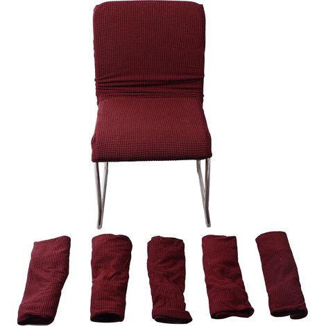 Housses de chaises de salle à manger en fibre de polyester extensible et épaisse, imperméables et anti-poussière, pour la maison, le bureau, le restaurant ou le café. (1/5)