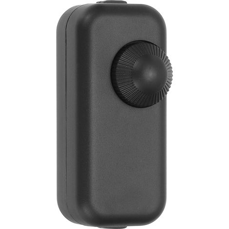 Interrupteur De Lampe Inline Variateur Rotatif LED Noir (1/5)