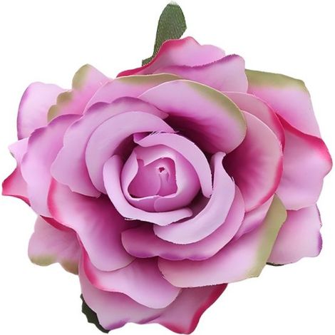 Flores artificiales, Paquete de 5, Capullos/cabezas de rosas artificiales de seda, Rosas decorativas, Flores de fondo y acento, etc, 11 x 7 cm (1/5)