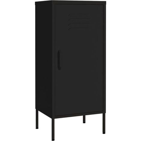 Armoire de Rangement en Acier Noir 42,5x35x101,5 cm (1/5)