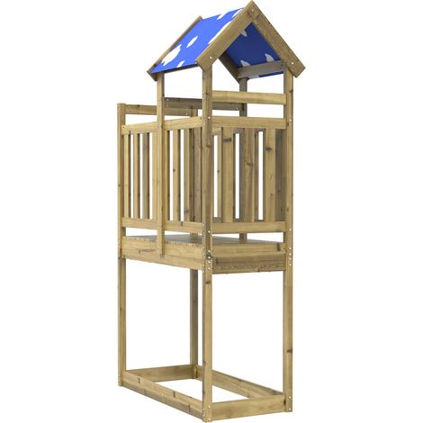 Play Tower Brown 52.5 x 110.5 x 215 cm Solid Impregnated Wood vidaXL (1/5)