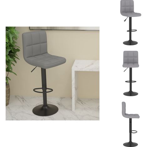 Tabouret de bar Gris clair Tissu - Tabouret De Bar - Chaise De Bar - Tabouret De Comptoir - Chaise De Comptoir - Meuble De Salle À Manger (1/5)