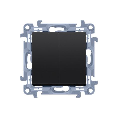 Interruttore a candela per versione IP44 (modulo) 10AX, 250V, morsetti a vite, nero opaco Include un inserto di tenuta per tasti, SIMON10