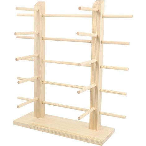 Support à Lunettes en Bois Naturel pour Table Double Rangée 10 Paires Présentoir Compact pour Lunettes de Soleil et Vue Organisateur Pratique pour Magasin ou Domicile (1/5)