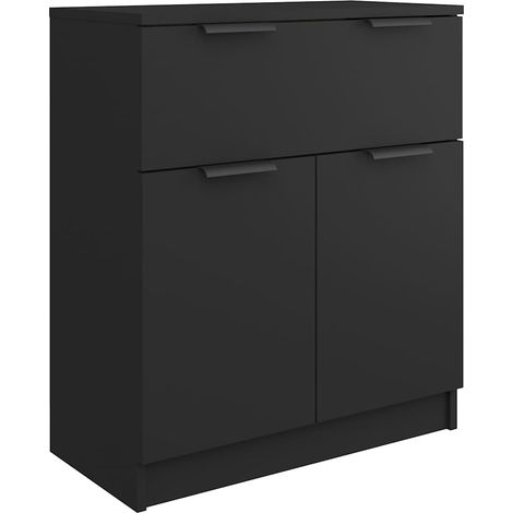 Maison Exclusive - Credenza Nera 60x30x70 cm in Legno Multistrato (1/5)