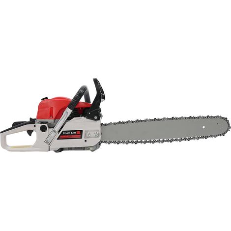 HAUTOUR Tronçonneuse à essence 20" 52 cm3 2 temps avec diamètre de coupe de 51 cm 7500 tr/min pour bois et gaz pour la récolte du bois, la coupe du bois (1/5)