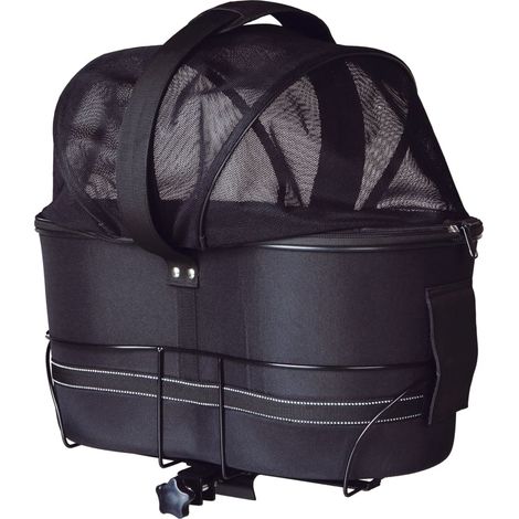 Cesto per bicicletta long per portapacchi larghi in eva 29×49×60cm nero (1/5)