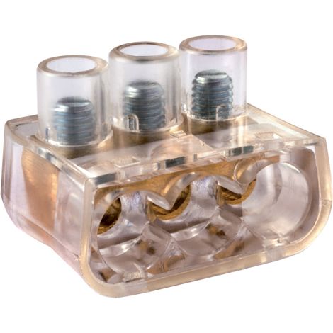 Morsetto forbox a 3 fori, sezione 3x16mm², 3 poli, 450V 76A - Wimex 6003163