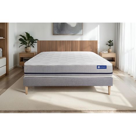 Actimemo soft matratze 140x200cm + Bettgestell mit lattenrost - Dicke : 20cm - Memory-schaum - H3 (1/5)