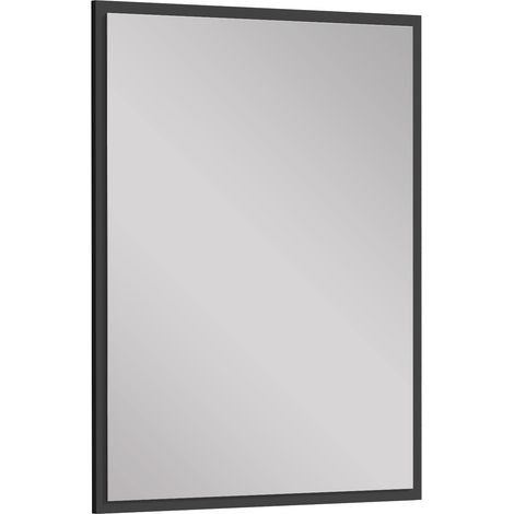 Miroir de Salle de Bain, Plusieurs Formes et mesures Disponibles. Option avec et sans LED. Styles adaptés à la Salle de Bain ou à n'importe Quelle pièce de la Maison. Cadre Noir 60 x 80 cm (1/5)