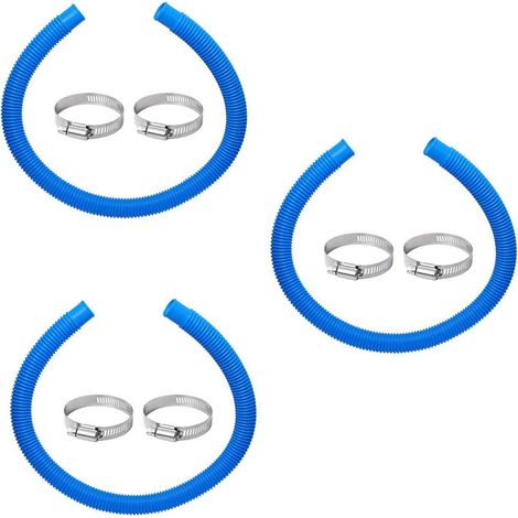 Tuyau de Remplacement pour Pompe de Piscine, Lot de 3 Tuyaux Bleus, Flexible pour Système de Filtration de Piscine-KZQ (1/2)