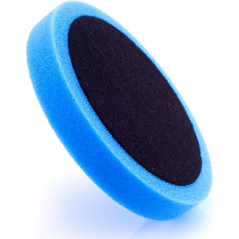 Hartes Polierpad 150/125 mit Klett-Schwammpolierscheibe, blau, ABW