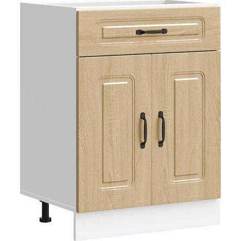 Mueble de cocina moderno con prácticas puertas de almacenamiento 60 x 46 x 81,5 cm madera de roble Sonoma 020049913 (1/5)