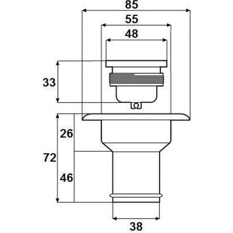 Bouchon Nable - Plastique - Diamètre 38 mm - Ouverture Pivotante - Pour Réservoir Eau - Blanc - 1 Pièce (1/2)
