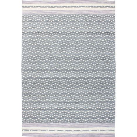 Tapis fait main mirage 110 violet gris - 160 x 230 cm