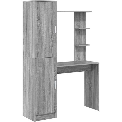 Maison Exclusive - Schreibtisch 2 pcs Graues Sonoma