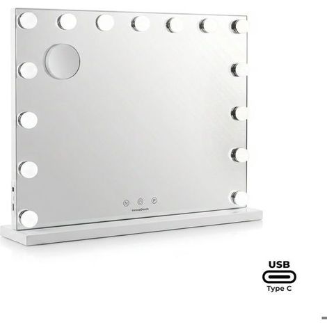 Espejo de escritorio - INNOVAGOODS - Vanity Hollywood - 15 LED - 3 tonos - Intensidad regulable (1/5)