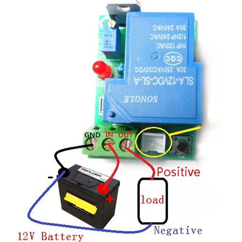 Module universel de protection contre la décharge excessive et la sous-tension pour batteries 12 V (1/5)